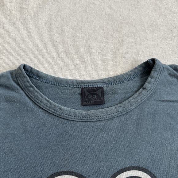 Vintage 90s Radiohead WASTE T Shirt Blue M USA Thom Yorke Kid A Test Specimen - Picture 3 of 10